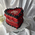 Heart Cake Rojo y Negro / Arma Tu Torta 