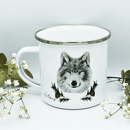 Taza enlozada Lobo