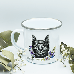 Taza enlozada Gato