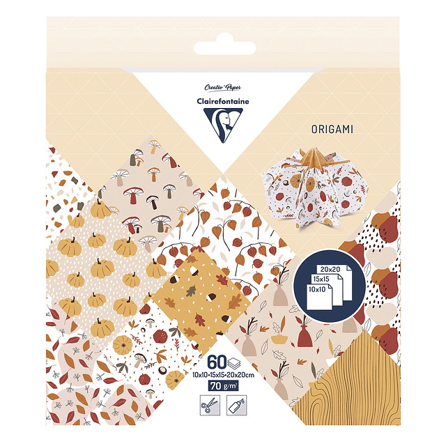 Papel Origami 3 Tamaños 10x10 - 15x15 - 20x20cm 
