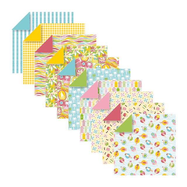 Papel Origami 3 Tamaños 10x10 - 15x15 - 20x20cm 