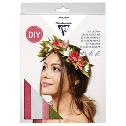 Kit DIY Papel Crepé – Corona Floral Hecha a Mano Clairefontaine