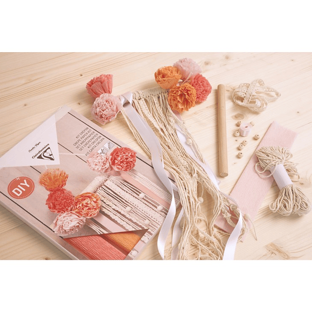 Kit DIY Papel Crepé – Decoración Colgante Floral con Flores de Papel Clairefontaine