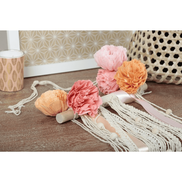 Kit DIY Papel Crepé – Decoración Colgante Floral con Flores de Papel Clairefontaine