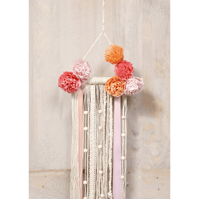 Kit DIY Papel Crepé – Decoración Colgante Floral con Flores de Papel Clairefontaine