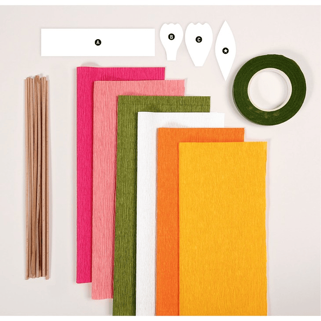 Kit DIY Papel Crepé – Flores Grandes Decorativas Clairefontaine