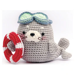 Kit de Crochet Amigurumi Natto la Foca – 13 cm