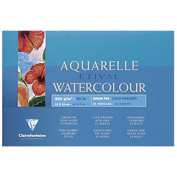 Block Acuarela Clairefontaine Etival 12 x 18 cm 200 g Cold Pressed – 25 Hojas