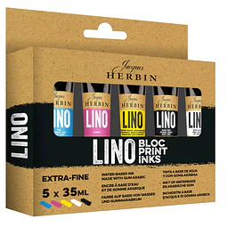 Set de 5 Tintas para Linograbado Jacques Herbin – 35 ml