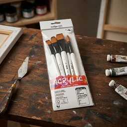 Set de 5 Pinceles Grandes Darwi For You para Pintura Acrílica