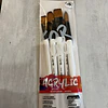 Set de 5 Pinceles Grandes Darwi For You para Pintura Acrílica
