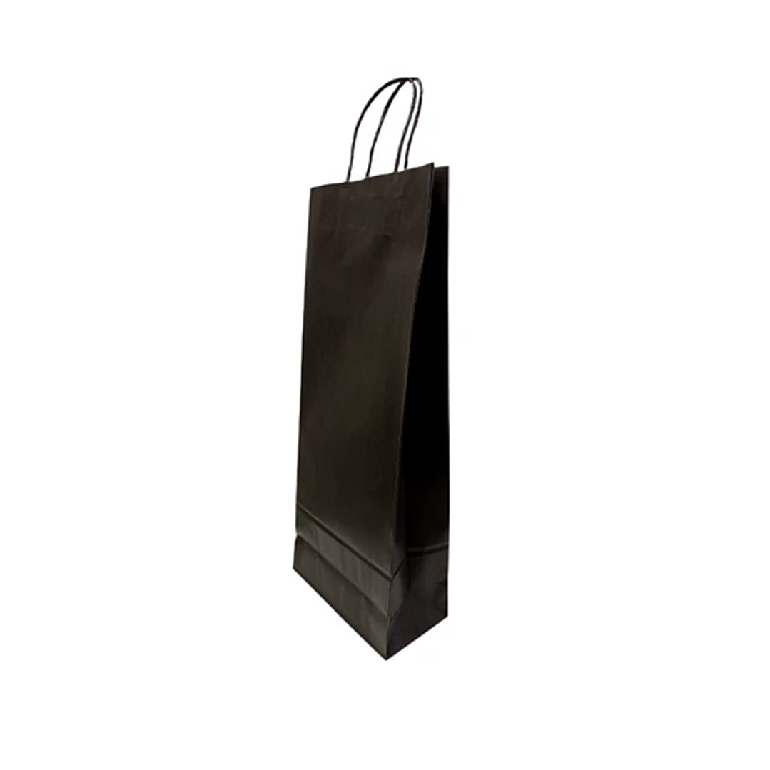 BOLSA  PARA VINO NEGRA 15X8X39,5 12UN/PAQ 2