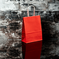 BOLSA DE PAPEL KRAFT ROJO 16X21X8 X12UN - Miniatura 1