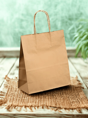 BOLSA DE PAPEL KRAFT 16X21X8 X12UN