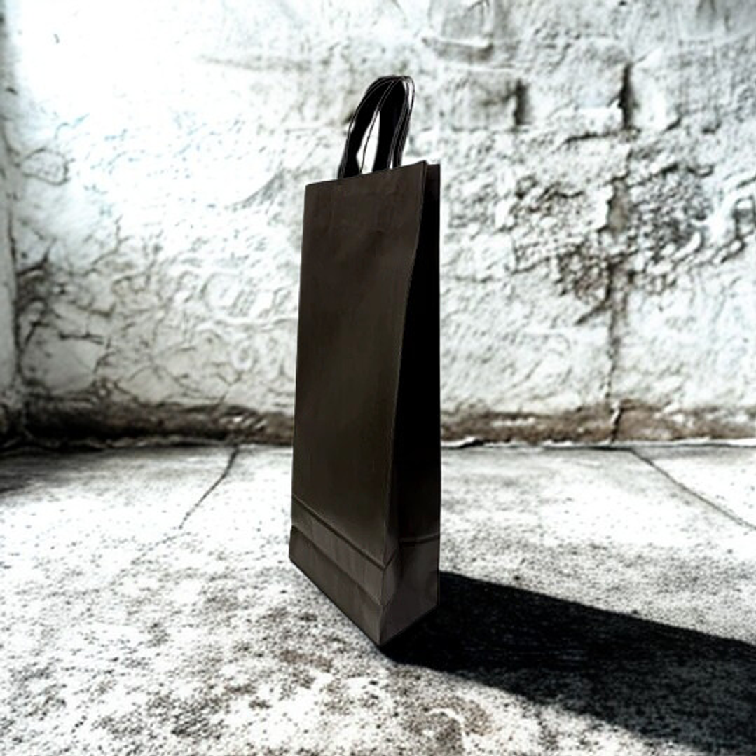 BOLSA  PARA VINO NEGRA 15X8X39,5 12UN/PAQ 1