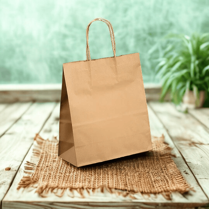 BOLSA DE PAPEL KRAFT 42X17X49 MANILLA TORCIDA 1