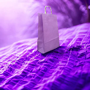 BOLSA DE PAPEL KRAFT VIOLETA 30X12X41 