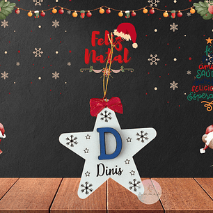 Estrela de Natal com Letra