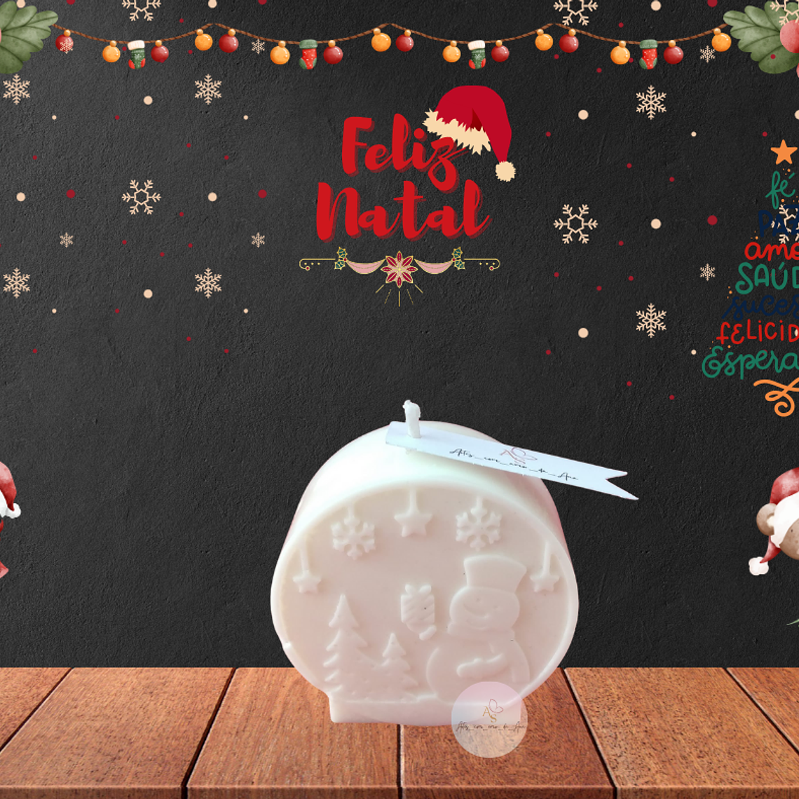 Vela Natal - Boneco de Neve 1