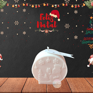 Vela Natal - Boneco de Neve