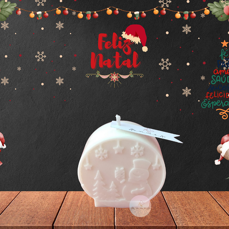 Vela Natal - Boneco de Neve 1