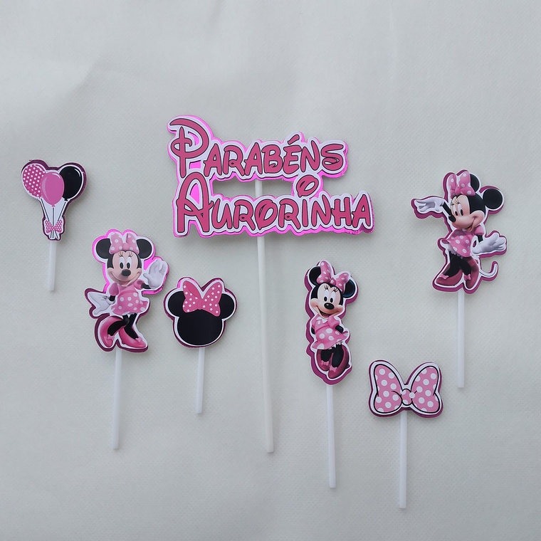 Topo de Bolo - Minnie Rosa 1 1