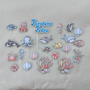 Topo de Bolo - Fundo do Mar