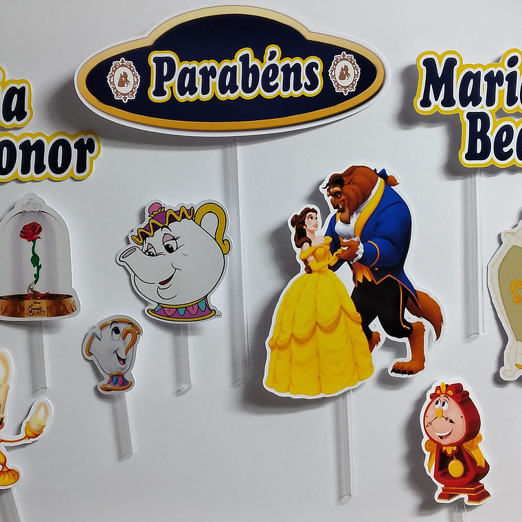 Topo de Bolo - A Bela e o Monstro 1