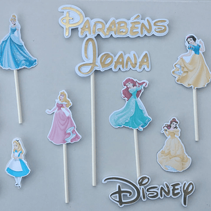Topo de Bolo - Princesas