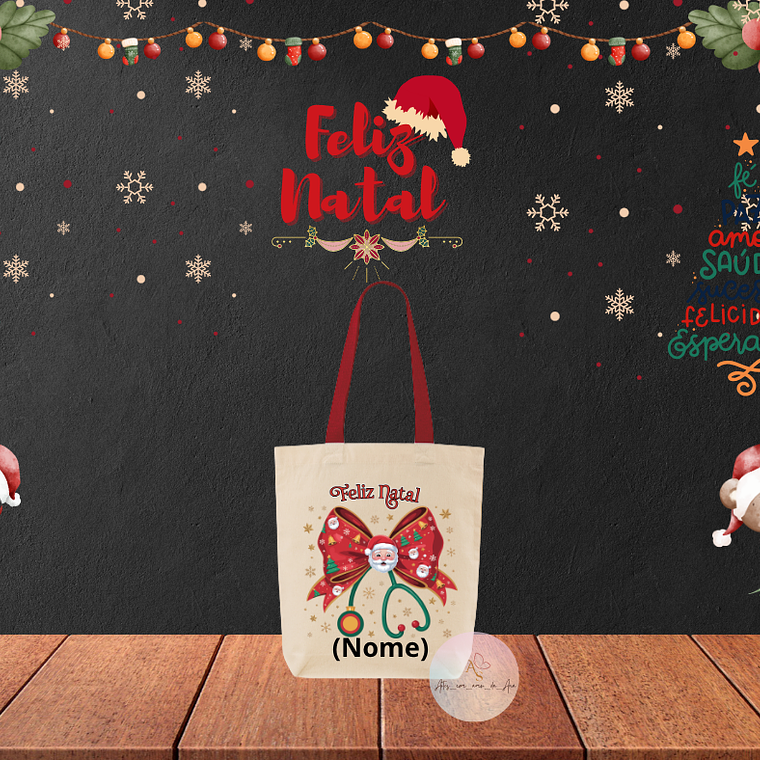 Saco Personalizado Laço Pai Natal 1