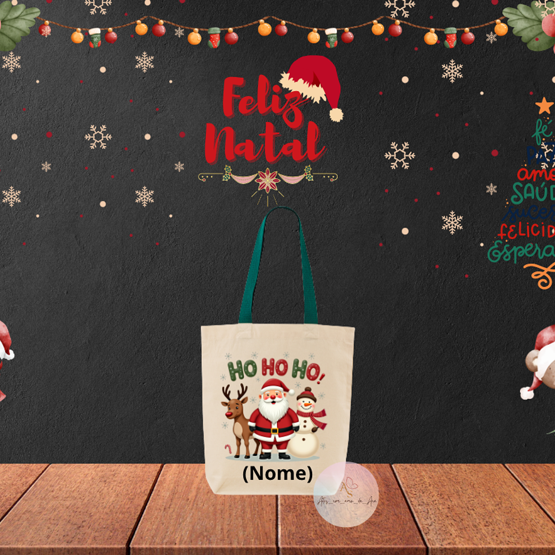 Saco Personalizado Pai Natal e amigos 1