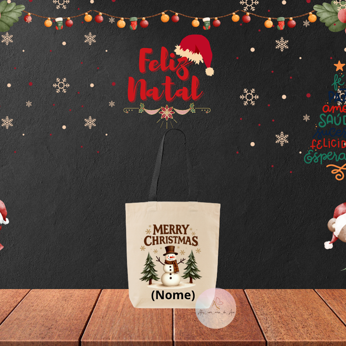 Saco Personalizado Boneco de Neve 1