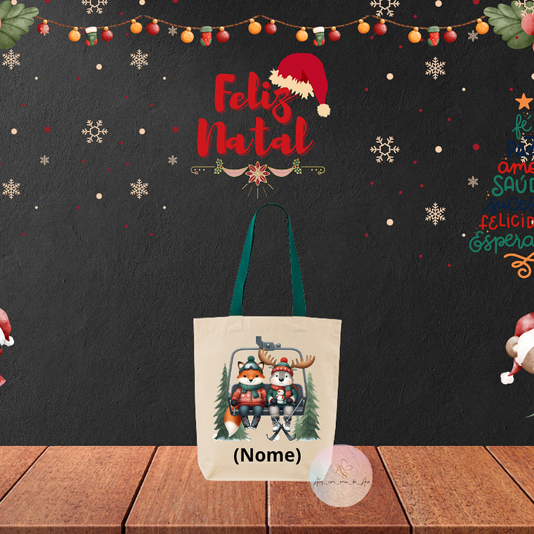 Saco Personalizado Amigos na neve 1