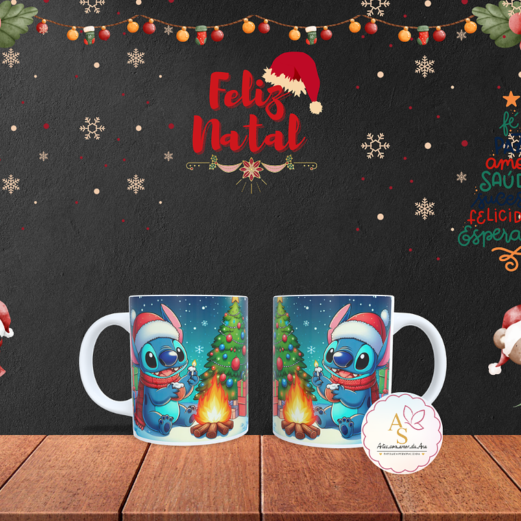 Caneca Personalizada STITCH NATAL 3