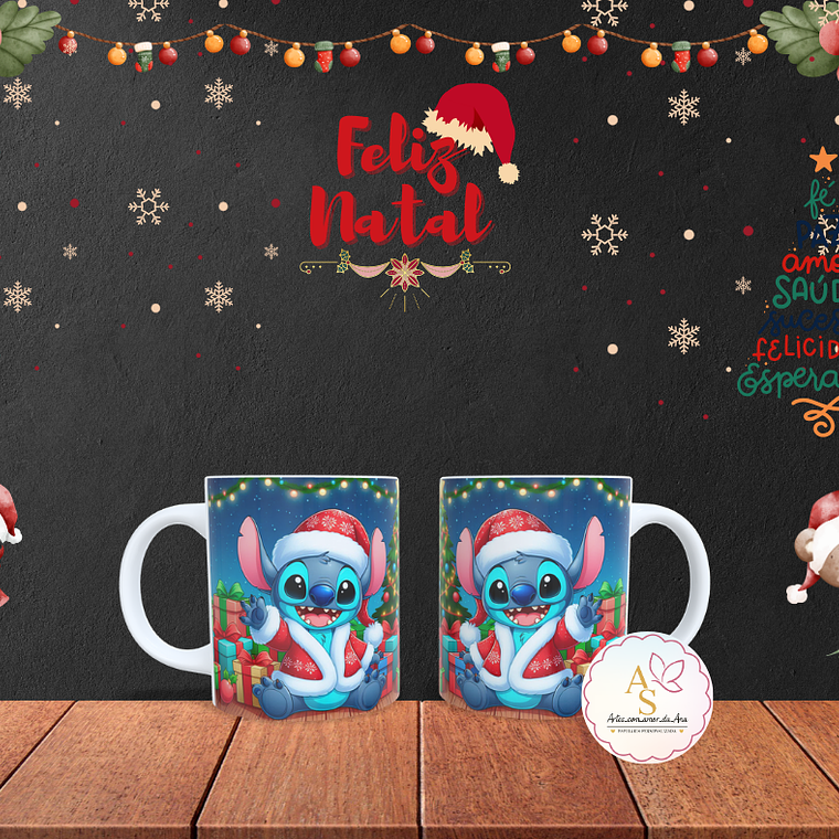 Caneca Personalizada STITCH NATAL 4