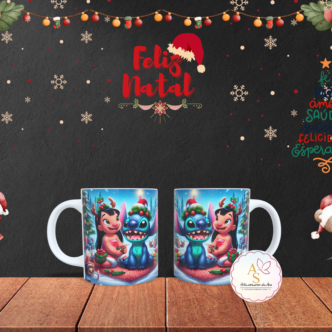 Caneca Personalizada STITCH NATAL 6