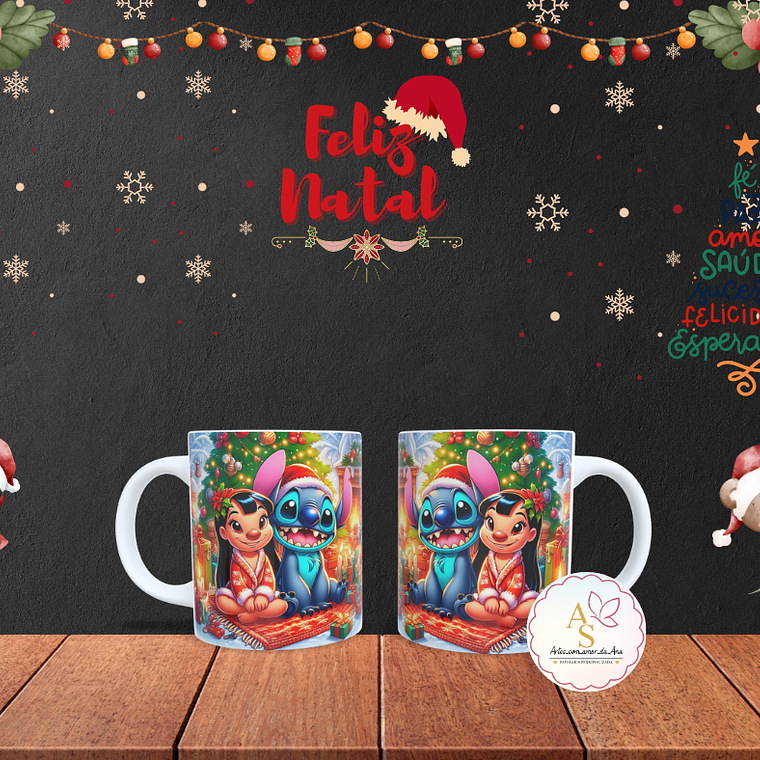 Caneca Personalizada STITCH NATAL 7