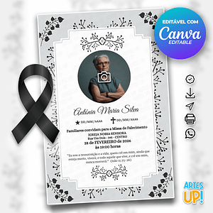 Invitación a la Misa del Séptimo Día con foto