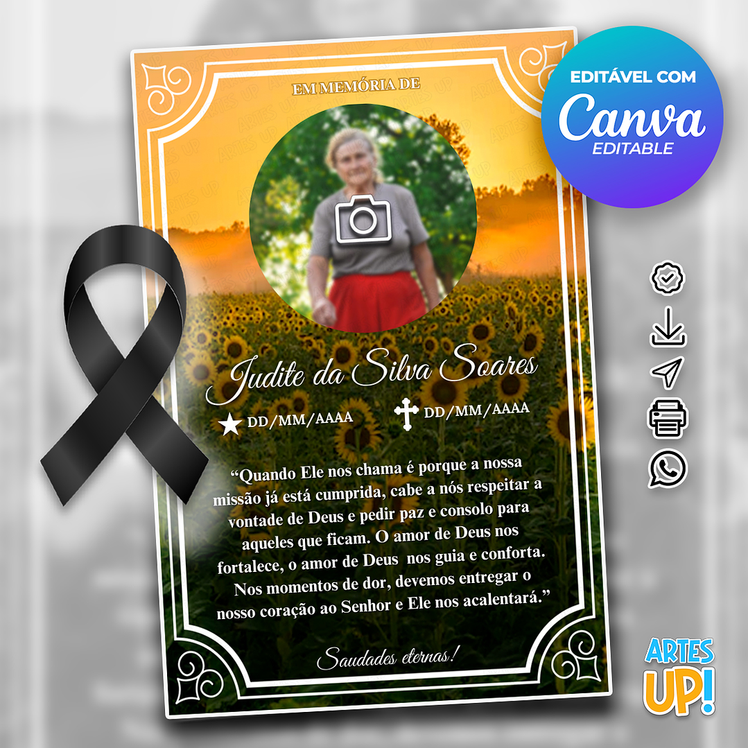 Santinho Missa de Sétimo Dia com foto 1