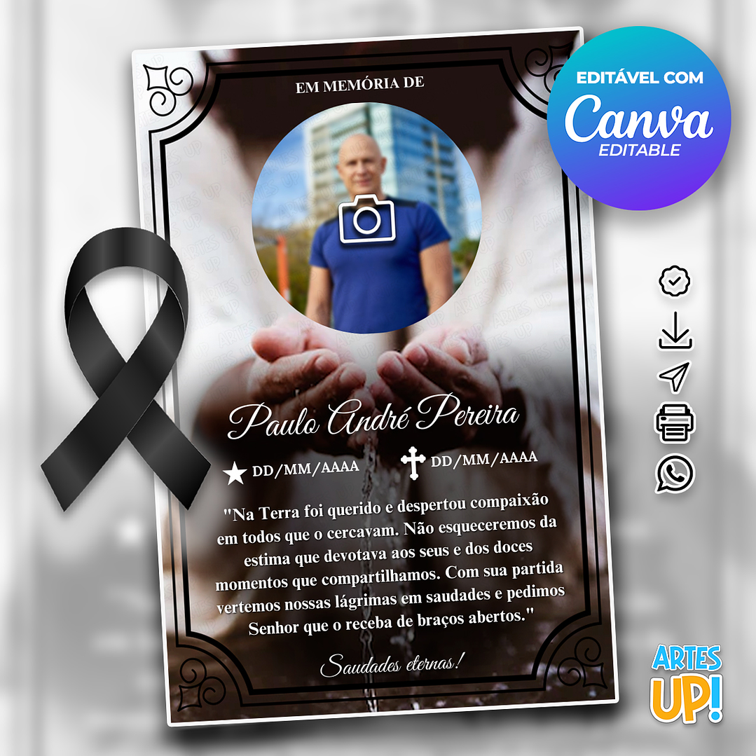 Santinho Missa de Sétimo Dia com foto 1