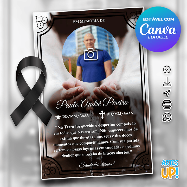 Santinho Missa de Sétimo Dia com foto 1