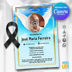 Invitación a la Misa del Séptimo Día con foto