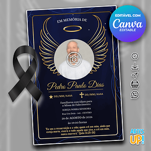 Invitación a la Misa del Séptimo Día con foto