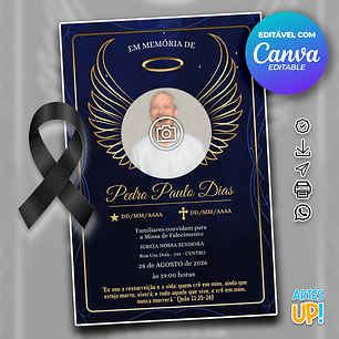 Convite Missa de Sétimo Dia com foto