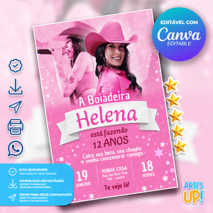 Invitación de cumpleaños de Boiadeira, Ana Castela