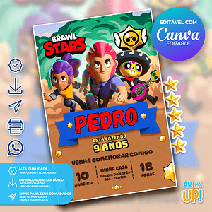 Invitación De Cumpleaños De Brawl Stars