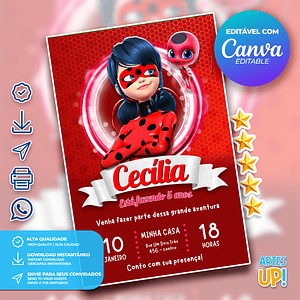 Invitación de cumpleaños de Mariquita