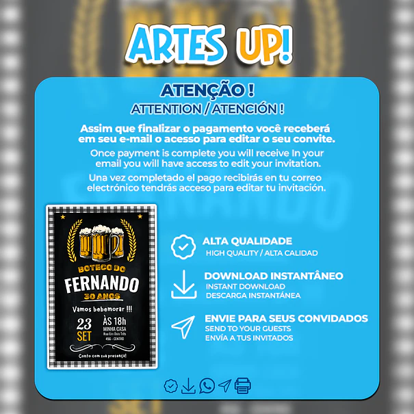 Beer Pub Birthday Invitation 2