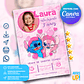 Convite de Aniversário Stitch e Angel com Foto - Thumbnail 1