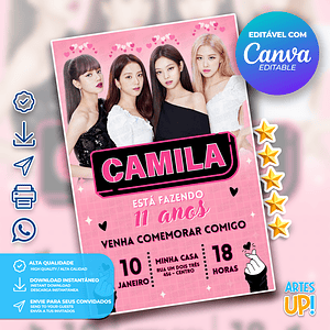 Invitación de cumpleaños de Blackpink
